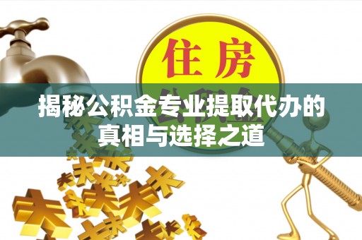 盐源揭秘公积金专业提取代办的真相与选择之道